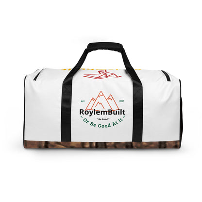 RoylemBuilt Branded Nature-Print Duffle Bag