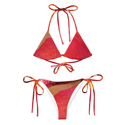 RoylemBuilt Nature-Print Recycled String Bikini