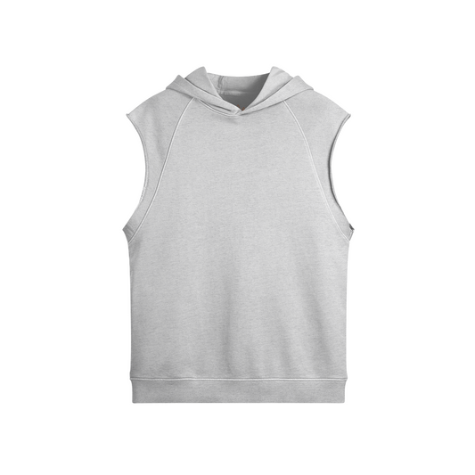 380GSM Unisex Oversized Washed Sleeveless Hoodie