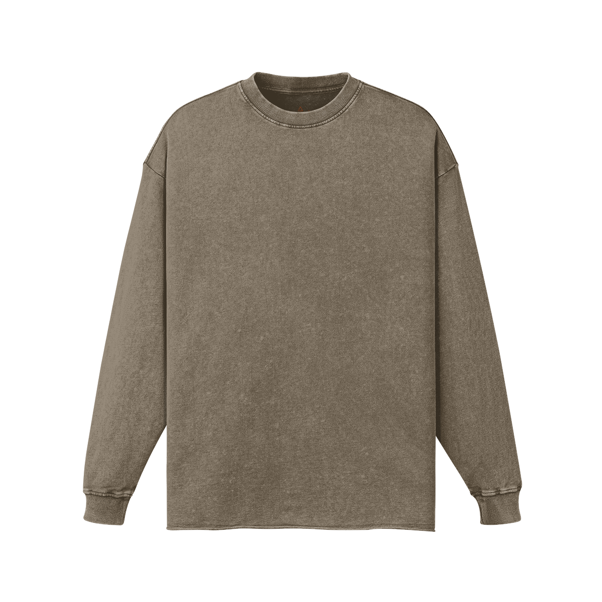 260GSM Unisex Raw Hem Faded Long Sleeve T-shirt